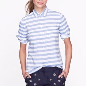 J. Crew Striped Camp Popover in Bar Stripe
